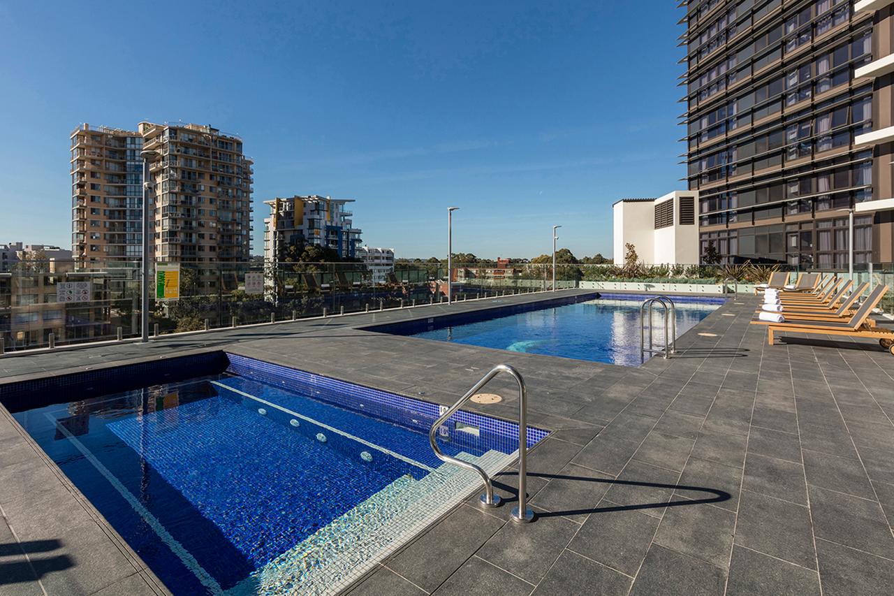 Example accommodation property outlook and shared outdoor environment