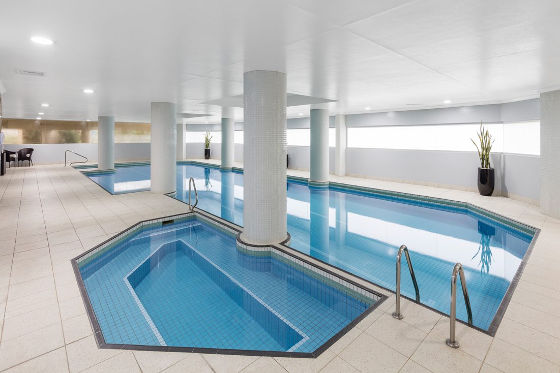 Indoor swimming pool available at selected accommodation properties