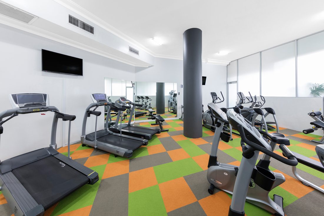 Gym available at selected accommodation properties
